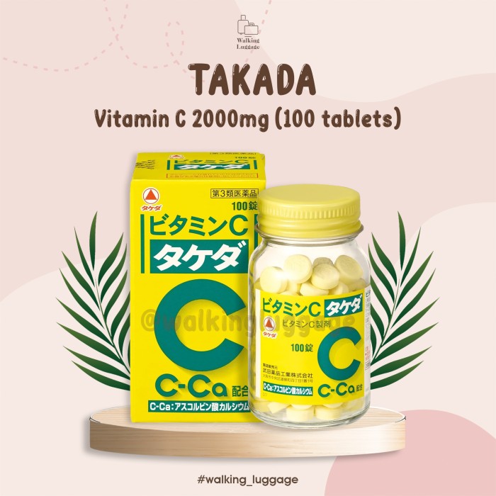 TAKADA Vitamin C 2000mg Vitamin C Made in Jepang Walking Luggage